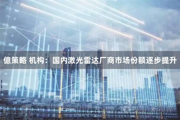 億策略 机构：国内激光雷达厂商市场份额逐步提升