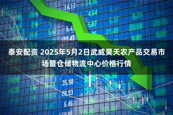 泰安配资 2025年5月2日武威昊天农产品交易市场暨仓储物流中心价格行情