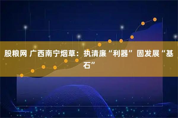 股粮网 广西南宁烟草：执清廉“利器” 固发展“基石”